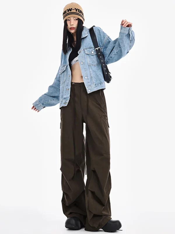 Y2K Grunge Cargo Pants: Vintage American Style for Women