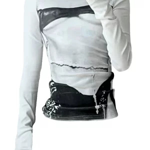 Y2K Grunge Cyber Streetwear Graphic Long Sleeve T-Shirt