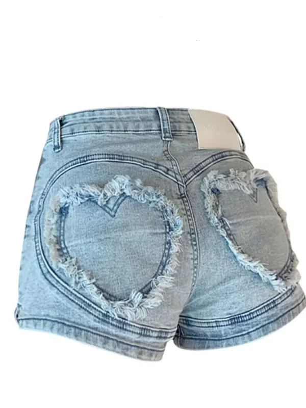 Y2K Grunge Denim Pants: Women's Kpop Aesthetic Hot Pants Harajuku Fashion Jeans - Japanese Street