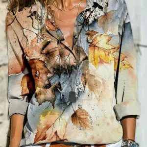 Y2K Grunge Floral Long-Sleeve Casual Top - Spring 90s Fashion