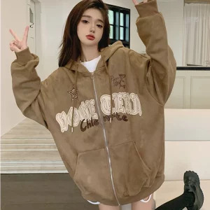 Y2K Grunge Goth Hoodie: Japanese Harajuku Style Cyber Punk Sweatshirt