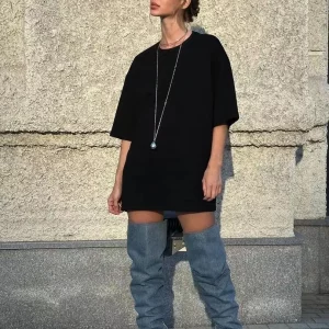 Y2K Grunge Harajuku Streetwear Cotton Loose Diamond Tee - Casual Oversize Short Sleeve Top