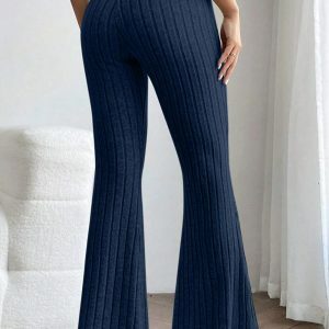 Y2K Grunge High Waist Flare Yoga Pants - 90s Fashion Bell Bottoms for Activewear & Fitness