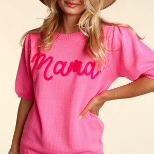 Y2K Grunge Knit Top - Pop-Up Letter Mama Sweater, Perfect Mother's Day or Birthday Gift