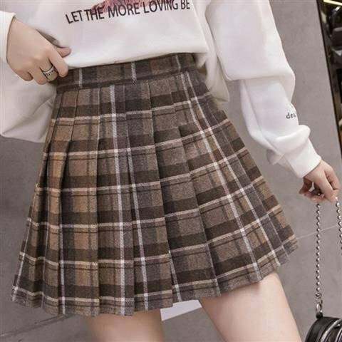 Y2K Grunge Plaid Mini Skirt - High Waist Ruffles, Casual Lolita Fashion, Cute Dark Academia Style