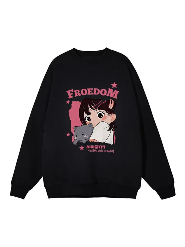 Y2K Grunge Streetwear Pullover: Retro 90s Fashion Loose Hoodie