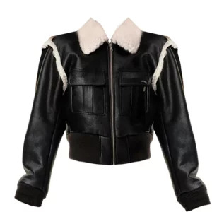 Y2K Grunge Style Faux Leather Racer Jacket - Vintage Patchwork Cropped Coat