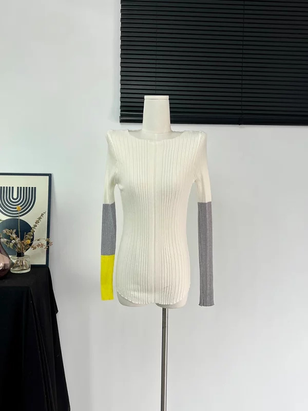 Y2K Grunge Style Knit Top - Long Sleeve O-Neck T-Shirt for Women