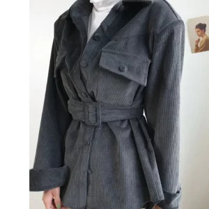 Y2K Grunge Style Oversized Trench Coat - Vintage Inspired Women's Fashion