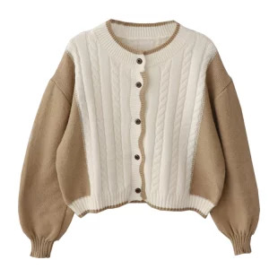 Y2K Grunge Style Single-Breasted Cardigan - Vintage Korean Fashion Sweater