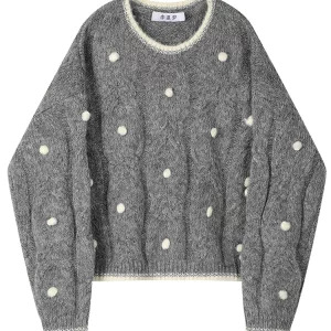 Y2K Grunge Style Sweater - Vintage Cozy Knitwear for Women