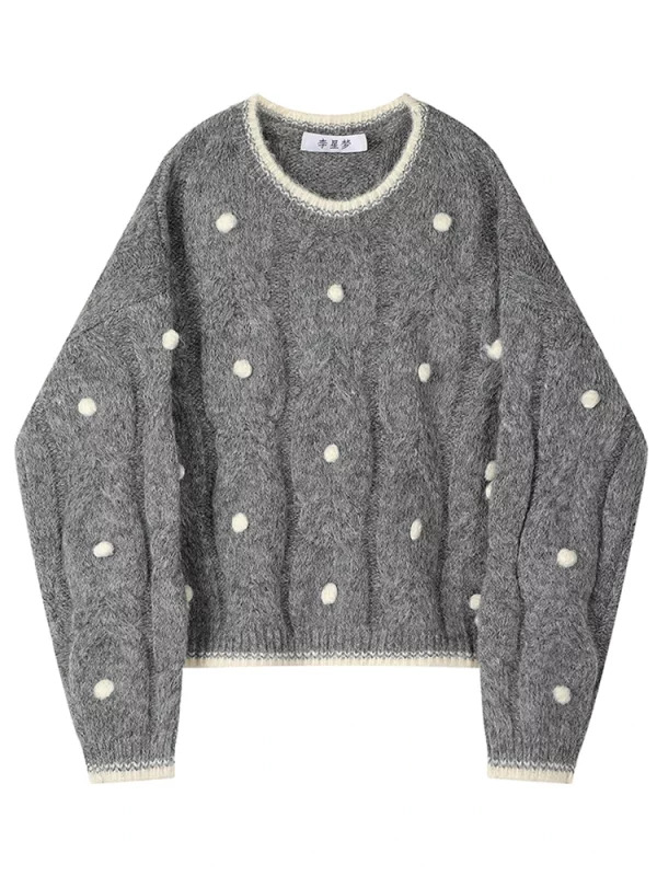 Y2K Grunge Style Sweater - Vintage Cozy Knitwear for Women