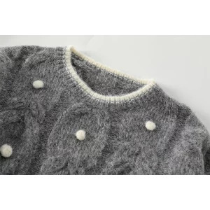 Y2K Grunge Style Sweater - Vintage Cozy Knitwear for Women