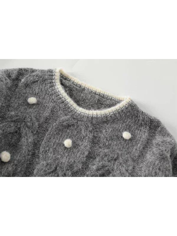 Y2K Grunge Style Sweater - Vintage Cozy Knitwear for Women