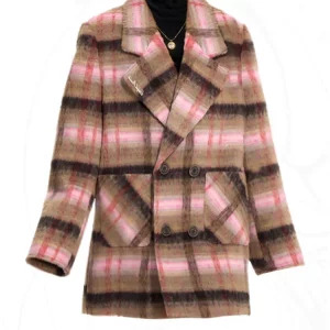 Y2K Grunge Style Vintage Woolen Coat Plaid Blazer Jacket - Korean Fashion Outwear Oversize Luxury Thick