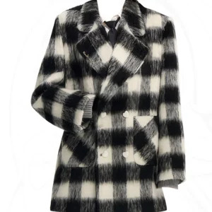 Y2K Grunge Style Vintage Woolen Coat Plaid Blazer Jacket - Korean Fashion Outwear Oversize Luxury Thick