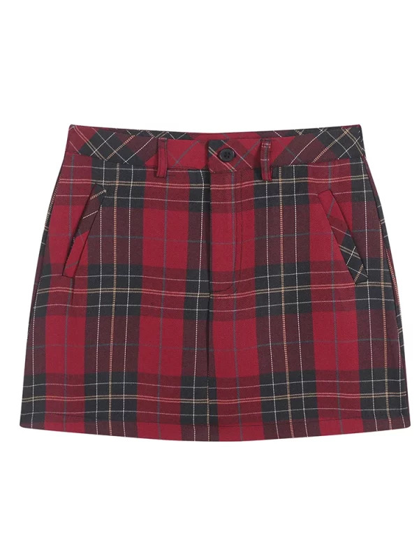 Y2K Harajuku Plaid A-line Mini Skirt - Vintage Japanese Gyaru Fashion