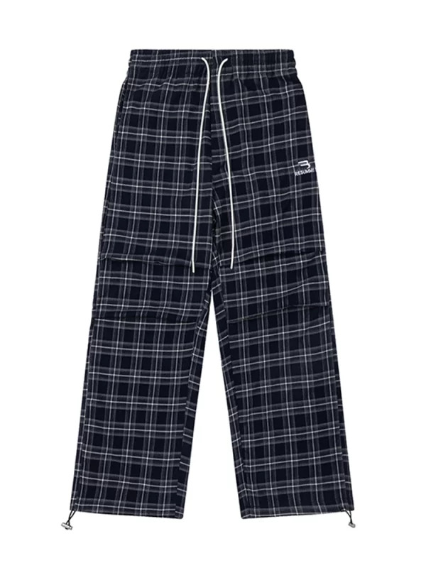 Y2K Harajuku Vintage Plaid Pants - Japanese Streetwear Grunge Kpop Joggers