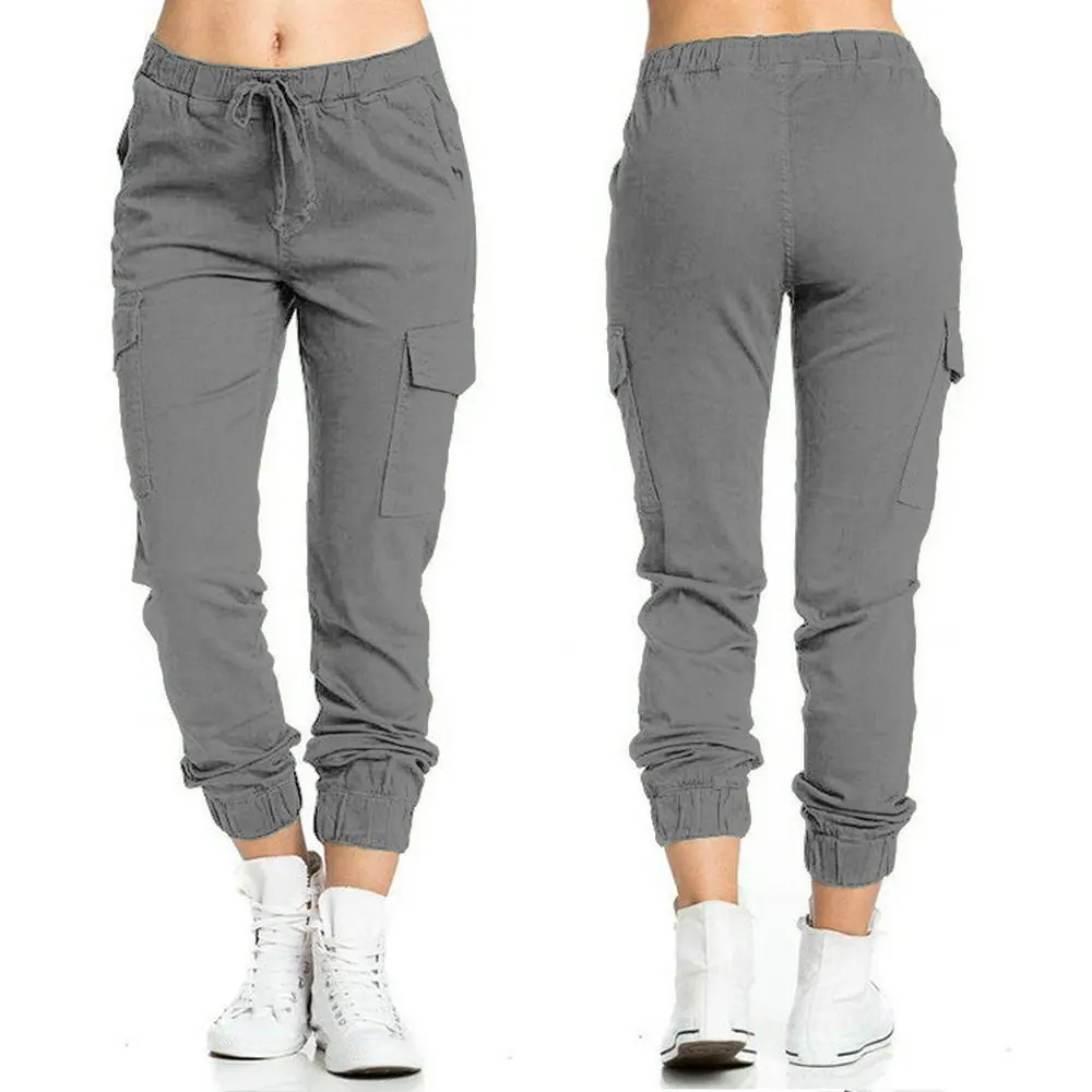 Y2K Harem Pants: Solid Color, Elastic Waist, Safari Style, Casual Streetwear Trousers with Pockets