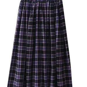 Y2K Inspired Women's Fashion Set: Turtleneck Pullover + High Waist Plaid Skirt