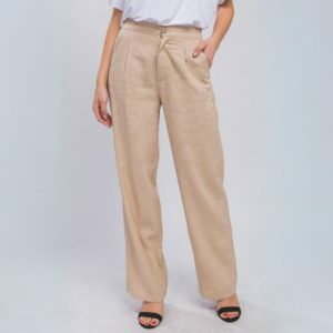 Y2K Linen Pants Women - Soft Elastic Waist Cotton Culottes, Casual Spring Fashion