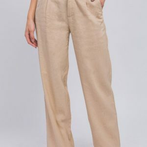 Y2K Linen Pants Women - Soft Elastic Waist Cotton Culottes, Casual Spring Fashion