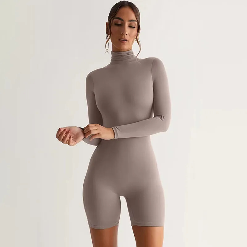 Y2K Long Sleeve Bodycon Playsuit - Sexy 90s Grunge Romper, Retro Summer Outfit, Y2K Fashion