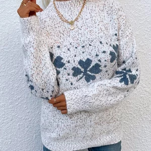 Y2K Pink Turtleneck Sweater - Knitted Long Sleeve Top, Retro 90s Fashion, Casual Autumn Winter Pullover