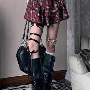 Y2k Plaid Mini Skirt - Japanese Gyaru Punk Aesthetic with Tiered Ruffles