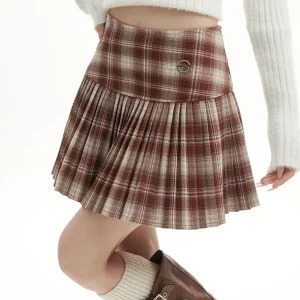 Y2K Plaid Pleated Mini Skirt - Vintage Harajuku Aesthetic