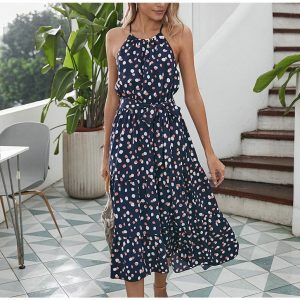 Y2K Polka Dot Spaghetti Strap Sundress - Sexy, Elegant Summer Beach Outfit