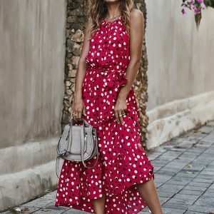 Y2K Polka Dot Spaghetti Strap Sundress - Sexy, Elegant Summer Beach Outfit