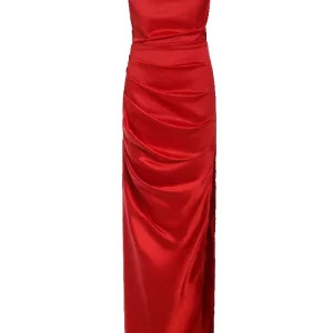 Y2K Satin Strapless Maxi Dress - Sexy 90s Grunge Prom, Party, Club, and Evening Outfit