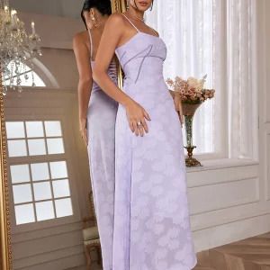 Y2K See-Through Beach Maxi Dress - Floral Mesh Patchwork, Spaghetti Straps, Plunge Shoulder