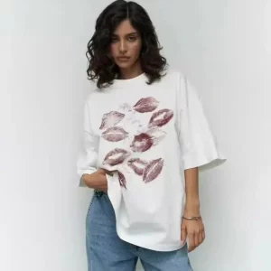 Y2K Spicy Girl Printed Oversize T-Shirt - 90s Grunge Streetwear, Casual Summer Cotton Tee