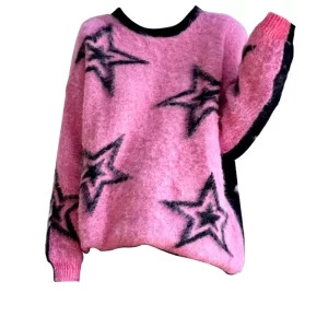 Y2K Star Oversize Pullover Jumper - Autumn Winter Harajuku Gothic Streetwear Fashion