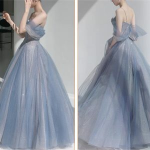 Y2K Starry Fairy Tulle Halter Dress - Elegant Homecoming, Prom, and Party Outfit