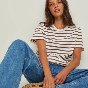 Y2K Striped T-Shirt - Short Sleeved, Loose Fit, Pure Cotton, Retro 90s Summer Fashion for Women