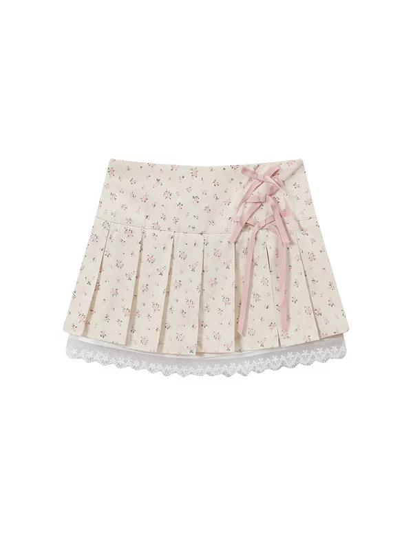 Y2K Summer Aesthetic Lace Mini Skirt - Grunge Mori Girl Retro Style