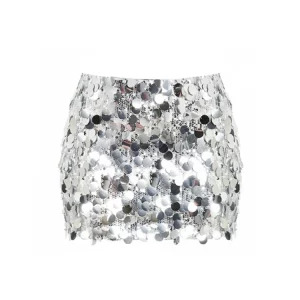 Y2K Summer Clubwear Sequin Mini Skirt - Korean Fashion Gyaru Harajuku Streetwear