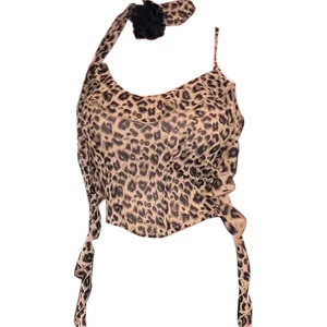 Y2K Summer Coquette Leopard Print Camisole Crop Top - Vintage 90s Grunge Clubwear