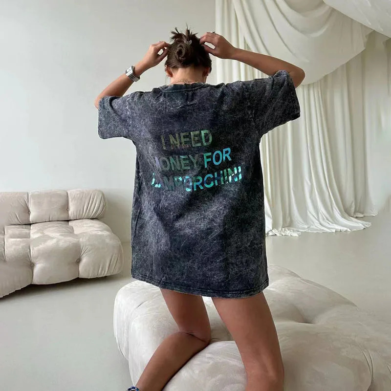 Y2K Summer Cotton Oversized T-Shirts for Women - Casual Streetwear, Retro 90s Fashion, Unisex Cool Tops