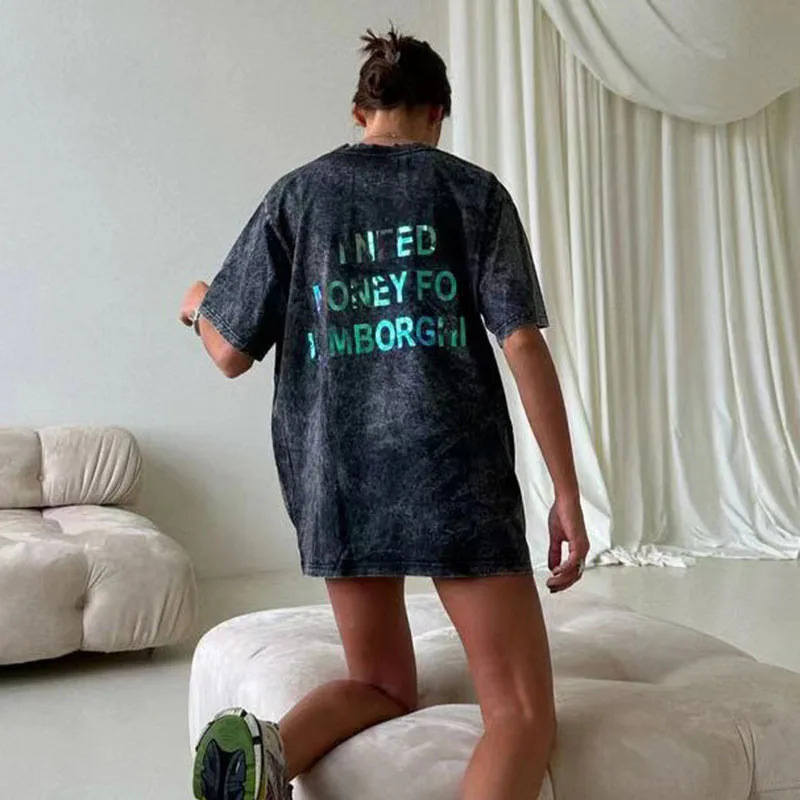 Y2K Summer Cotton Oversized T-Shirts for Women - Casual Streetwear, Retro 90s Fashion, Unisex Cool Tops