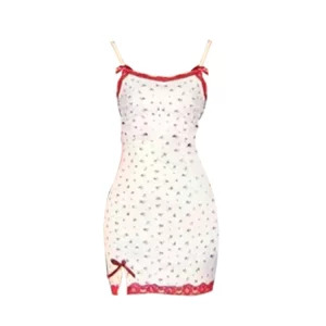 Y2K Summer Floral Mini Dress - French Coquette Party Spaghetti Strap Women's Fashion