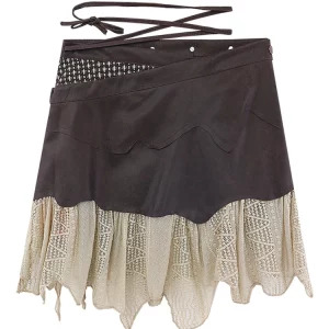 Y2K Summer Gothic Harajuku Fashion Streetwear Mini Patchwork Skirt