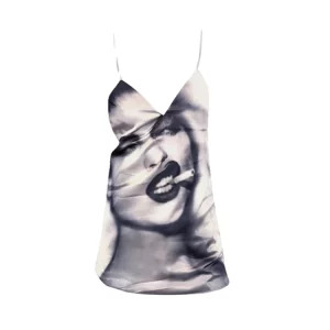 Y2K Summer Grunge Gothic Camisole Cyber Punk Crop Top - Coquette Graphic Halter Top