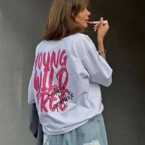 Y2K Summer Loose Streetwear T-Shirt - Vintage Grunge Oversized Aesthetic Top, Retro Casual 90s Fashion