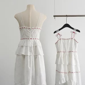 Y2K Summer Party Dress - Spaghetti Strap Mini Dress with Mori Girl Aesthetic