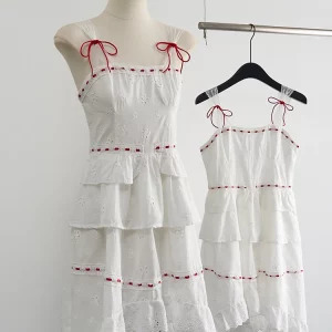 Y2K Summer Party Dress - Spaghetti Strap Mini Dress with Mori Girl Aesthetic