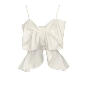 Y2K Summer Vintage Camisole with Ruffles - French Style Crop Top